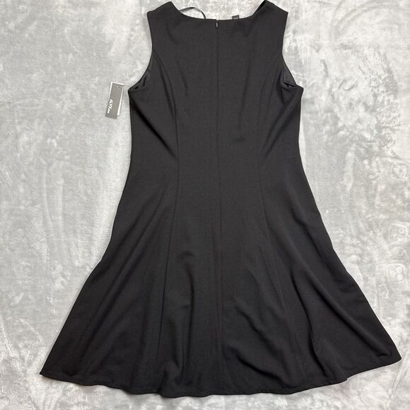 Alyx Dress Solid Black Sleeveless A Line Womens 16 Office Wedding Guest NWT - Picture 10 of 10